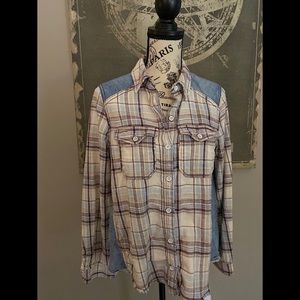 Free people EUC button up denim shirt